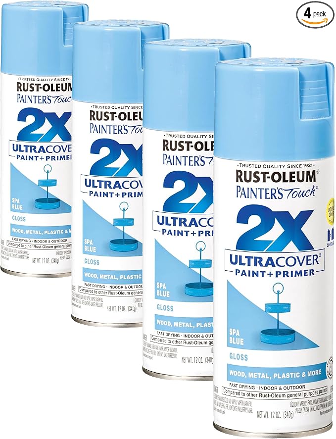 Rust-Oleum 334045 Painter's Touch 2X Ultra Cover Spray Paint, 12 oz, Gloss Spa by Rust-Oleum