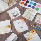 50 Sheets Watercolor Paper 3.5 x 2, 300 GSM Deckled Edge Paper Rough/Textured - Image 7