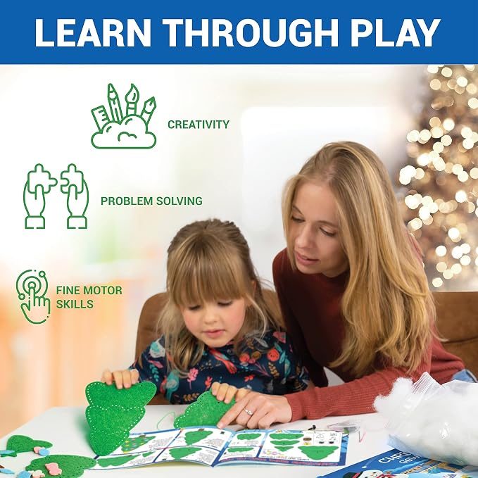Craftorama Sewing Kit for Kids, Fun and Educational Christmas Craft Set for - Image 3
