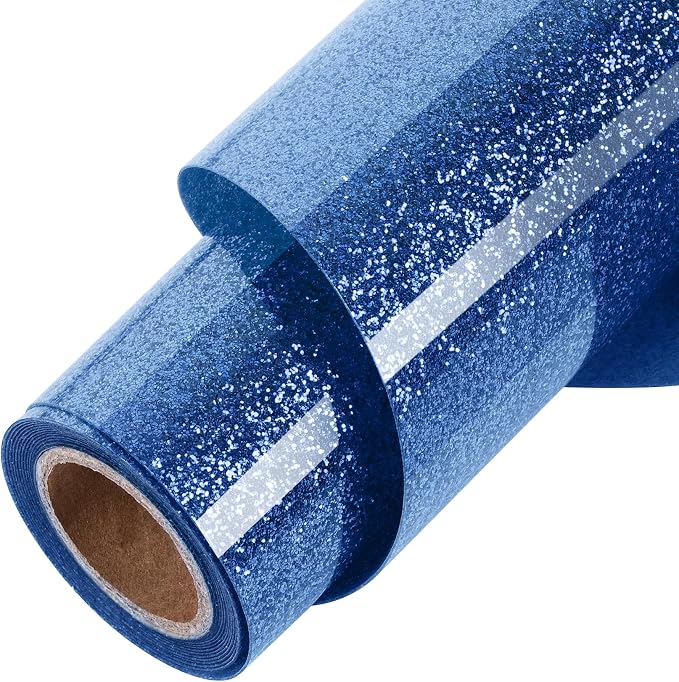 ​TORC Blue Glitter HTV Blue Heat Transfer Vinyl HTV Rolls by TORC