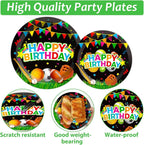 200 pcs Happy Birthday Party Plates and Napkins Kit Sports Themed Birthday - Image 3