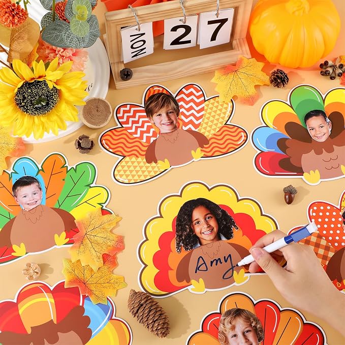 gisgfim 80Pcs Fall Decorations Bulletin Board Thanksgiving Turkey Paper - Image 4