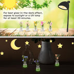 10 Pcs Miniature Mini Plant Flowers, 1:12 Tiny Small Glow in the Dark | Glass - Image 3