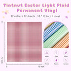 Tintnut Light Color Plaid Permanent Vinyl, waterproof, easy peel & stick - Image 2