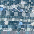 LITMIND 1.1 LB Gray Irregular Glass Mosaic Tiles by LITMIND
