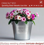 ORACAL 851 Cast Intense Silver Metallic Sparkle Glitter Craft Film Premium - Image 3
