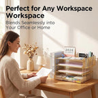 OPNICE Desk Organizer, 4-Tier Desktop File Organizer - Image 2