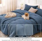 Love's cabin Navy Blue Twin/Twin XL Comforter Set, 2-Piece Prewashed Bed Set - Image 6