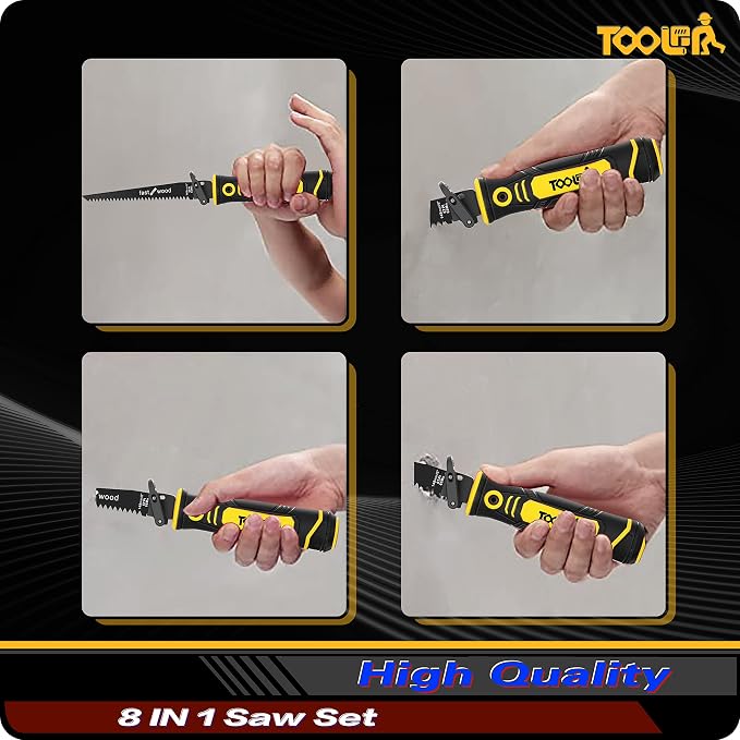 8-In-1 Multi Blades Hand Saw, Drywall Cutter. Hacksaw. Long Blade Hand Saw - Image 6