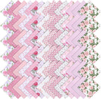 168 Pcs Pink Charm Packs for Quilting 5″ Cotton Quilting Fabric Bundles | 5″ by Unknown