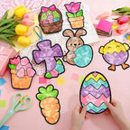 Eersida 32 Sets Easter Suncatcher Craft Kit, Easter Window Art Crafts - Image 5