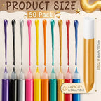 Fullhawl 50 Pcs Fabric Paint Set 0.34 oz 10 Colors 3D Glitter Puffy Paint - Image 2