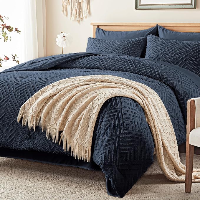 Zzlpp King Comforter Set 7 Pieces, All Season Boho Bedding Sets by ZZLPP