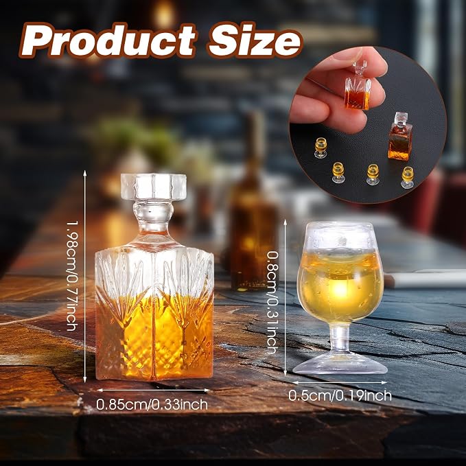 JJUNW 6 Pcs 1:12 Scale Dollhouse Miniature Accessories, A Set of Exquisite Mini - Image 2