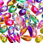 150PCS Mixed Oval and Water-Drop AB Colorful Gems Rhinestones Jewels by Unknown