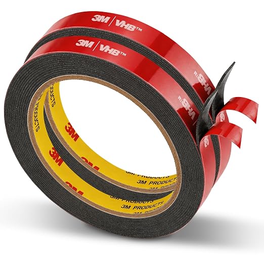 3M Double Sided Tape, Heavy Duty, 0.39" x 15.4Ft, 2 Pack | Permanent, by Unknown