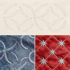Stencils Sashiko Stencil 33pcs Reusable Plastic Templates 5.12 * 5.12 Inch Hand - Image 4