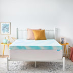 Linenspa 4 Inch Swirl Gel Memory Foam Mattress Topper, King Size – Cooling Gel - Image 9