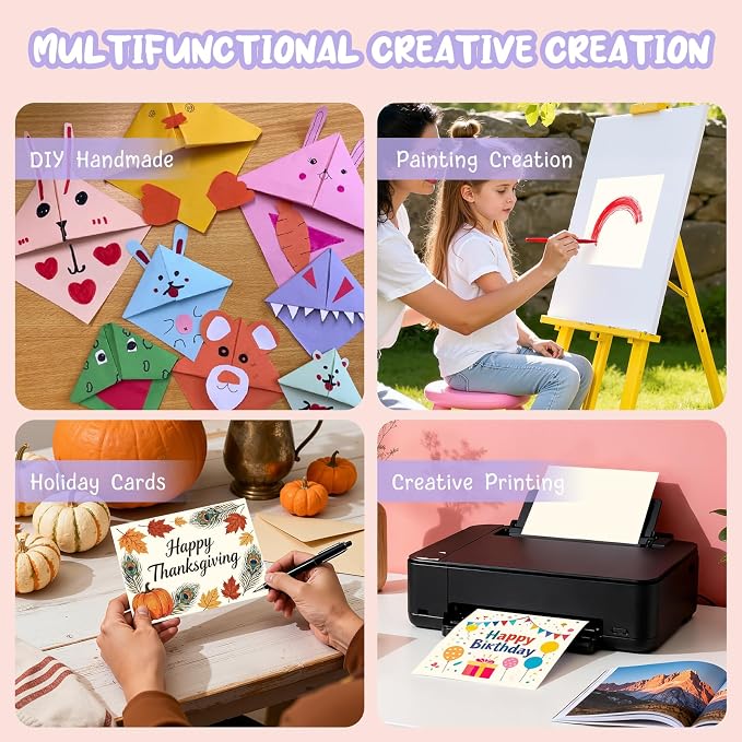 40 Sheets Cream Cardstock Paper 8.5 x 11, Ivory Cardstock Printer Paper 8.5x11 - Image 5