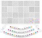 1400 PCS 4x7mm Round Alphabet Letter Beads by artificialplants