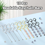 MLife 10 Pcs Beadable Keychain Bars & Blanks - Image 5