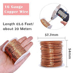 65.6 Feet Tarnish Resistant Copper Wires Electroculture Gardening Copper Wire - Image 8