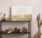 YOXORDQ Christian Floral Canvas Wall Art Jeremiah 29:11 Picture Print Yellow - Image 3