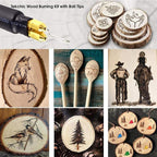 60W Professional Wood Burning Kit Pro Wood Burner Pyrography Tool - Image 7