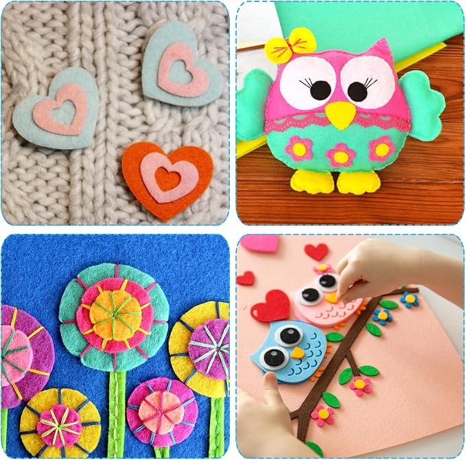 Felt Sheets for Crafts 9PCS 11.8 * 7.9in Wool Stiff Felt Sheets Soft Fabric - Image 5