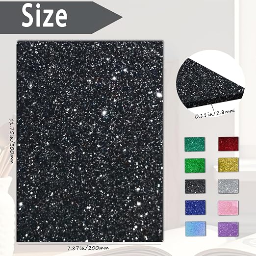 Glitter Acrylic Sheets, 2 Pack, 1/8" Thick | 3mm Cast Sparkly Acrylic, - Image 2