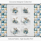 Winter Animals Patchwork Quilting Fabric Panel – 6× Blocks + Bonus Patchwork - Image 5