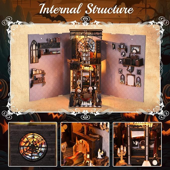 TOYQI DIY Book Nook Kit, Miniature House Dollhouse Kit - Image 3