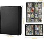 16 Pocket Ringless Side Loading Trading Card Binder, 1024 Cards PU Fixed Page - Image 2