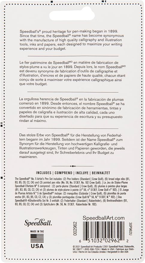 Speedball No. 5 Artists Pen Set - Image 2