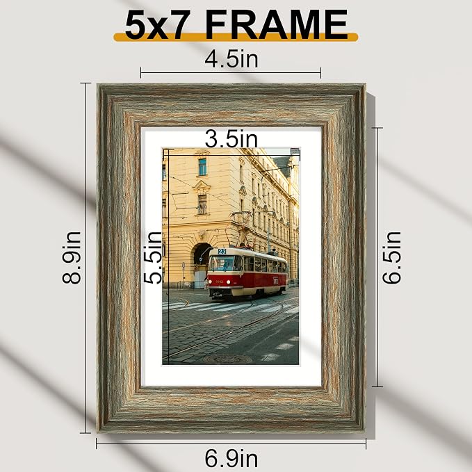 Vittanly 5x7 Picture Frames Set of 2, Ornate Vintage Photo Frame - Image 2