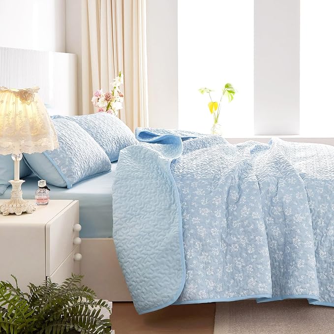Wake In Cloud - Floral Quilt Set, Coquette Cottagecore Shabby Chic Flower - Image 5