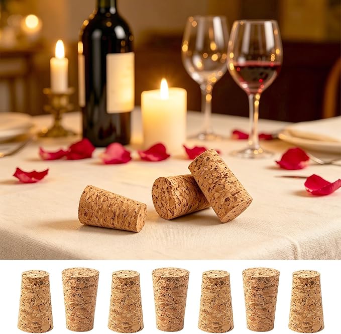 100 Pack Tapered Cork Plugs, Natural Cork Stoppers - Image 5