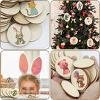 200 Pieces Round Wood Circles for Crafts - Image 6