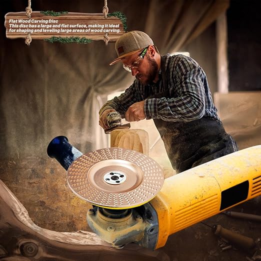 BLEKOO 5PC Angle Grinder Wood Carving Disc Set, 5/8" Arbor, Wood Shaper & Stump - Image 7