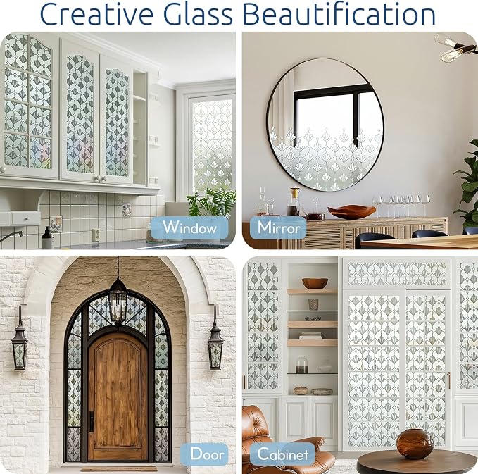 rabbitgoo Privacy Window Film Frosted Glass, 23.6" x 118.1" | Sun Blocking Non - Image 6