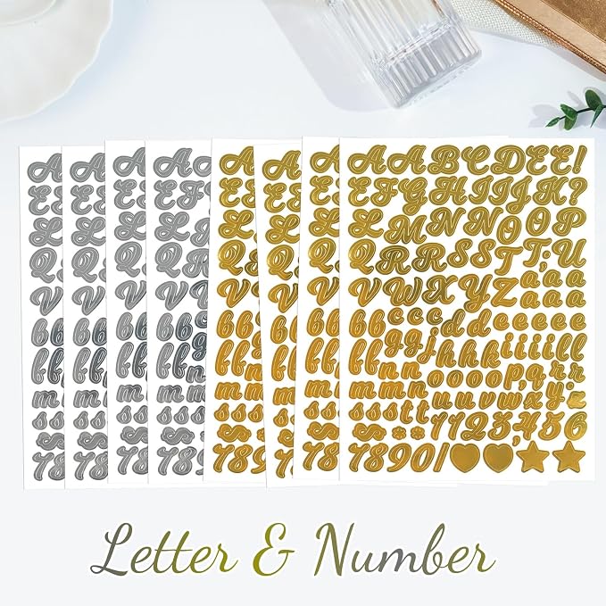 3040Pcs 20 Sheets Small Letter Number Stickers, 0.5inch Self-Adhesive Vinyl - Image 3