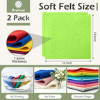 Spring Green Soft Felt Sheets for Crafts, 1.6mm Thick, Handmade Crafts - Image 3