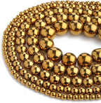 Zenkeeper 108Pcs Gold Hematite Spacer Loose Beads Bulk - Image 3