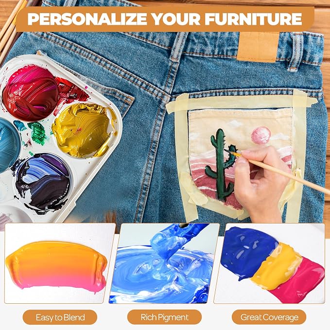 Nicpro 12 Colors Fabric Paint, Fabric Paint - Image 5