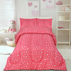 Utopia Bedding Heart Pink Kids Comforter Set by UTOPIABEDDING