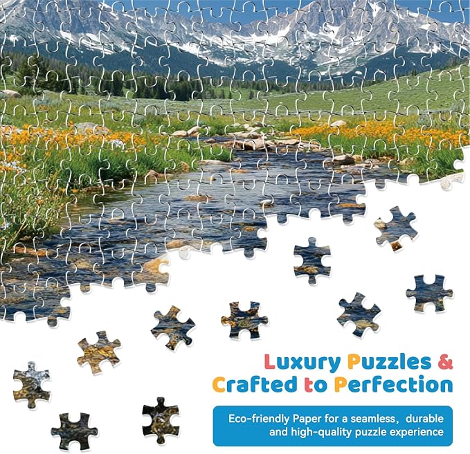 300 Pieces Nature Puzzle for Adults, Maroon Bells Mountain Lake Landscape Large - Image 3