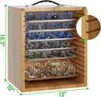 Miniature Storage Case for Collectibles Miniatures, Wooden Display Cases - Image 3