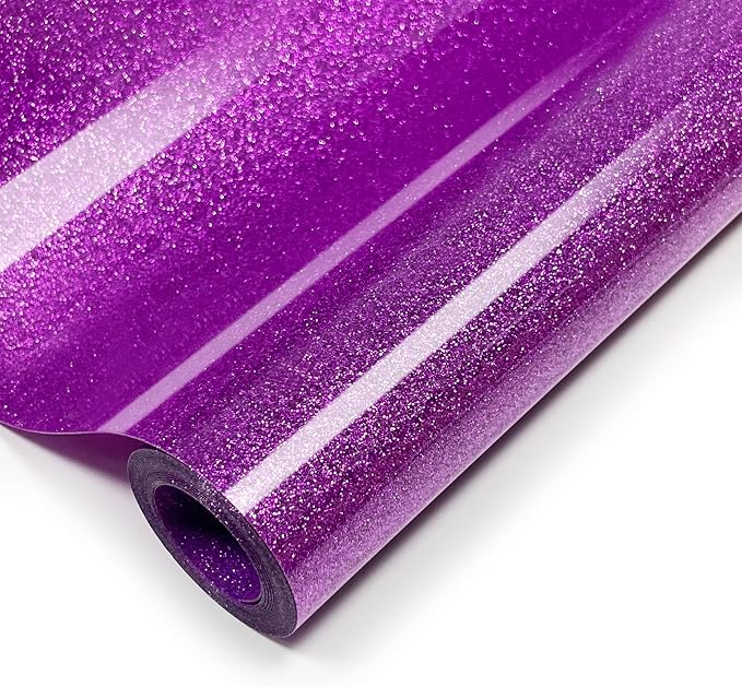 Glitter Iron On 12in X 8ft, HTV Heat Transfer Vinyl | Glitter HTV Easy to Cut & by YIWLOER