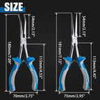 SPEEDWOX 2PCS Long Reach Needle Nose Pliers Set Long Nose Pliers & Bent Needle - Image 4