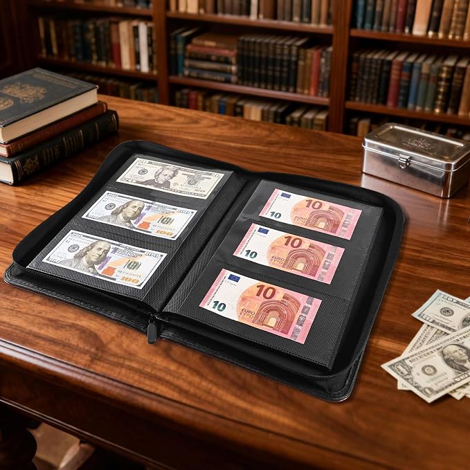 Currency Album with 180 Pockets – WITHYU Ringless Banknote Collection Album - Image 7